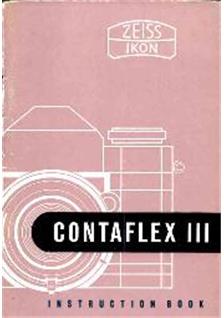 Zeiss Ikon Contaflex 3 manual. Camera Instructions.